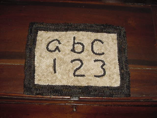 School Primary pattern with A B C 1 2 3 measures 11 x 14 1/2